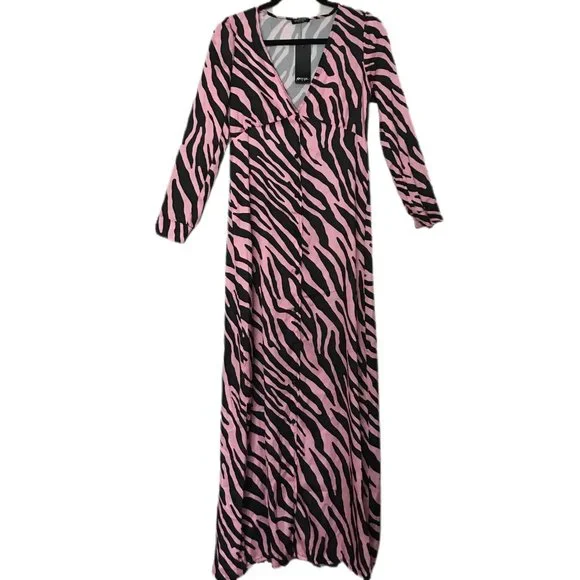 ganni pink zebra dress Rent Ganni Pink Dress UK 10